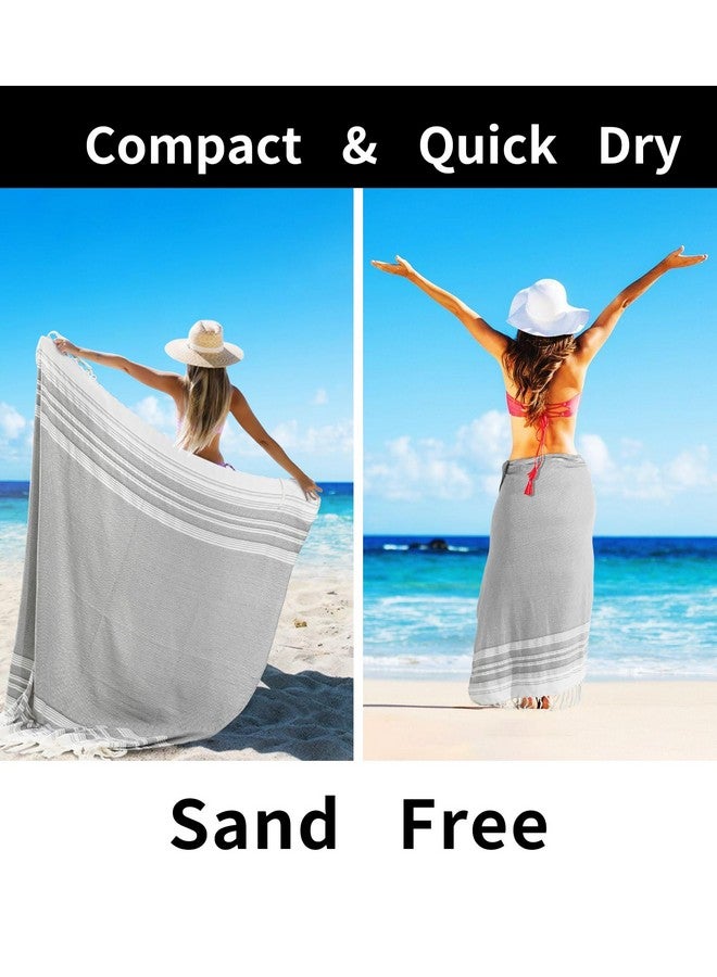 Genovega Giant Turkish Beach Towel Boho Beach Throw Blanket Anti Resistant Sand Free Quick Dry Lightweight Sandless Cloud Hawaii Honeymoon Travel Essentials Xl Big Huge Jumbo Women Summer Vacation Gift - Image 3