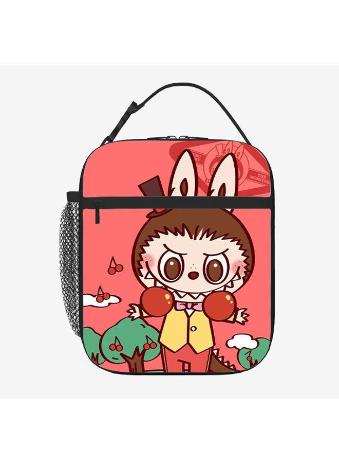 General Labubu Lunch Bag Printed Lunch Bag Cute Student Storage Bag Plenty of space inside the bag is easy to take and carry out easily  - Image 1
