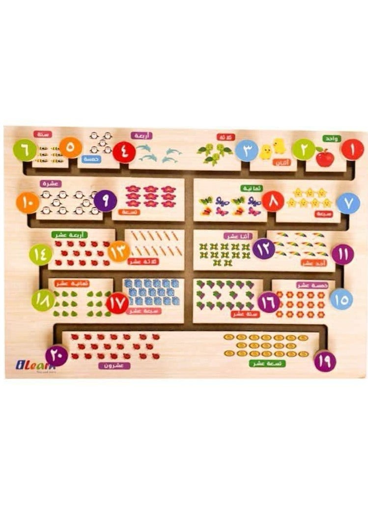 iLearn Arabic Numbers Maze 