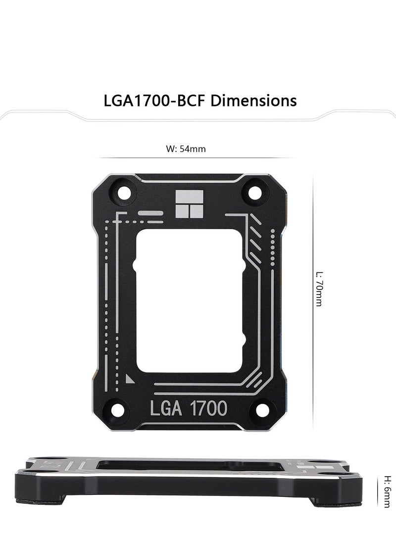 Excefore For Intel 12th/13th Gen LGA 1700 Bending Bracket Frame, CPU Snap Replacement Bracket/Aluminum CPU Stress Bending Correction Fixture, Standard for Coolers (Black)  - Image 4