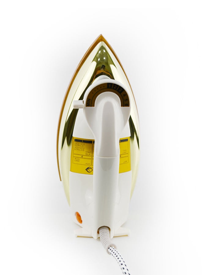 TEAM Dry Iron Heavy Weight Iron 1200W With Teflon Coating Gold Soleplate 10-Year Warranty - Image 1