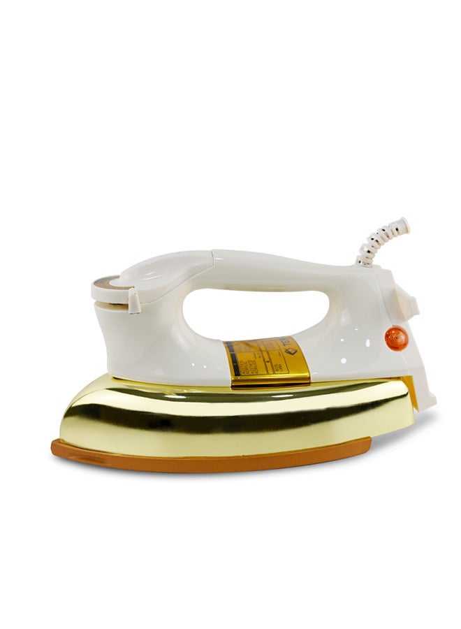 TEAM Dry Iron Heavy Weight Iron 1200W With Teflon Coating Gold Soleplate 10-Year Warranty - Image 2