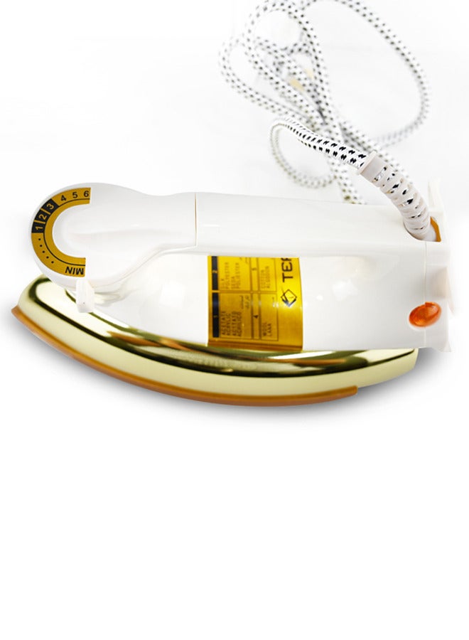 TEAM Dry Iron Heavy Weight Iron 1200W With Teflon Coating Gold Soleplate 10-Year Warranty - Image 3