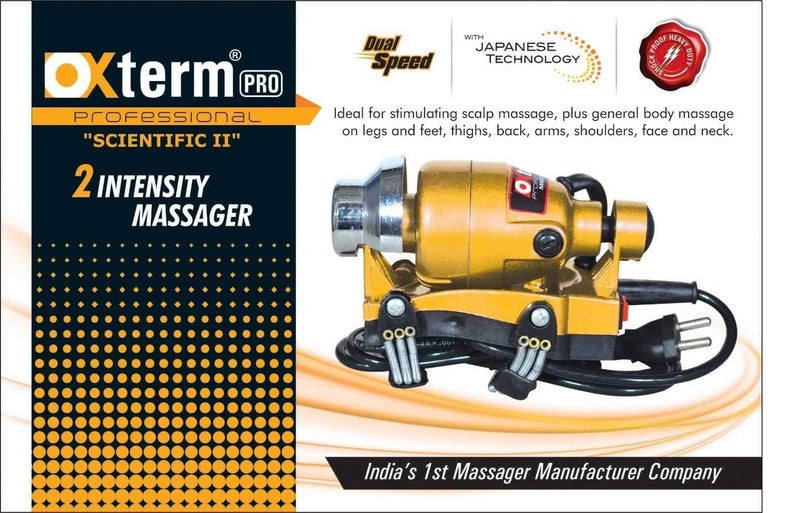Oxterm® Head Body Powerful Double Speed heavy crome metalic Floating Action Special Massager (Golden) - Image 3