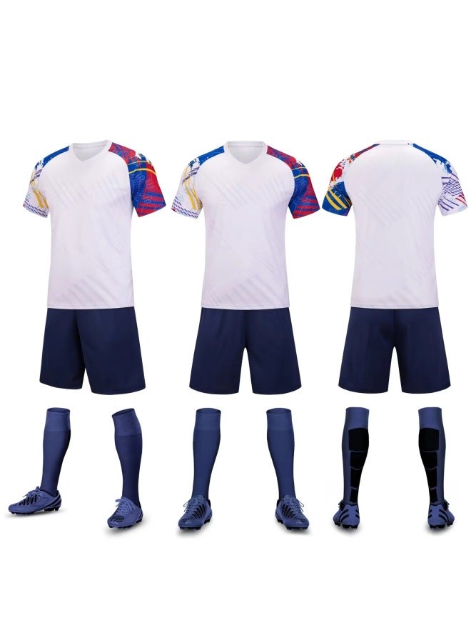 Adg-605 White Short Sleeve Football Jersey - Image 1