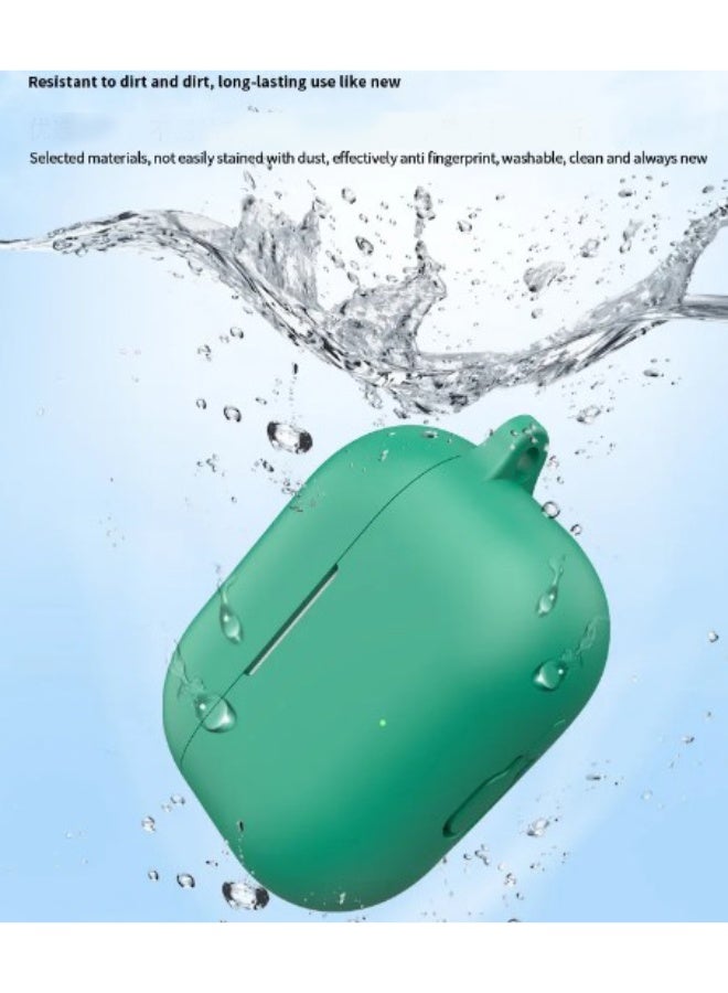 Case for Huawei FreeBuds SE4 ANC Earbuds,Soft Silicone Protective Cover with Carabiner, Shockproof with cleaning tools(Green) - Image 4