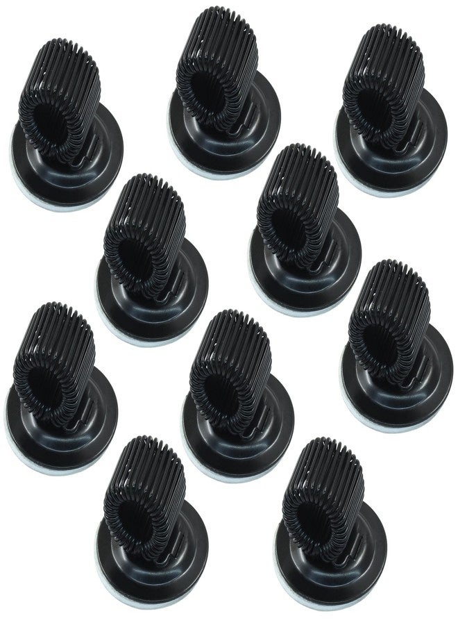 Rierdge 12 Pack Black Self Adhesive Pen Pencil Holder, Pen Holder with Adjustable Spring Loop for Notebook Clipboard in Home, School, Office - Image 1