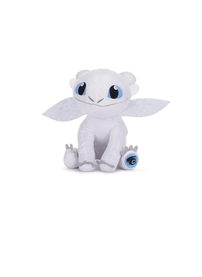 null - Train Your Dragon 12 Inch Sitting Toothless Lightfury Soft Plush Toy (LIGHTFURY) - Image 1