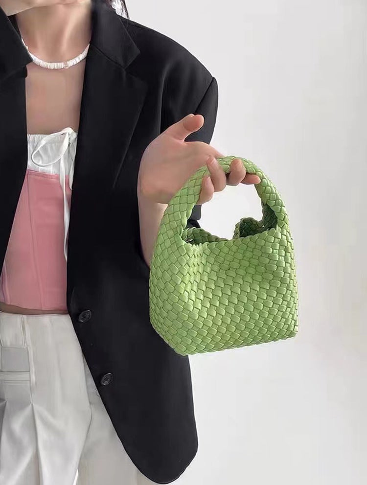Niche Design Handmade Woven Bag Mini Chain Coin Purse 2024 Mobile Phone Bag Crossbody Bag - Image 2