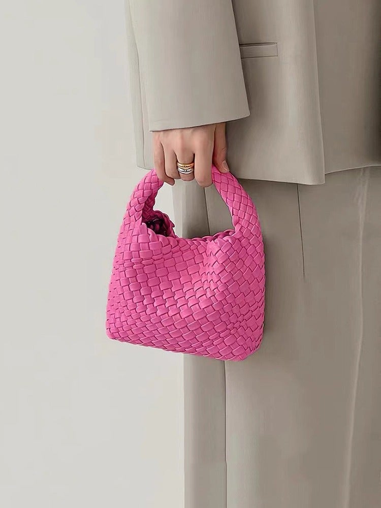 Niche Design Handmade Woven Bag Mini Chain Coin Purse 2024 Mobile Phone Bag Crossbody Bag - Image 3