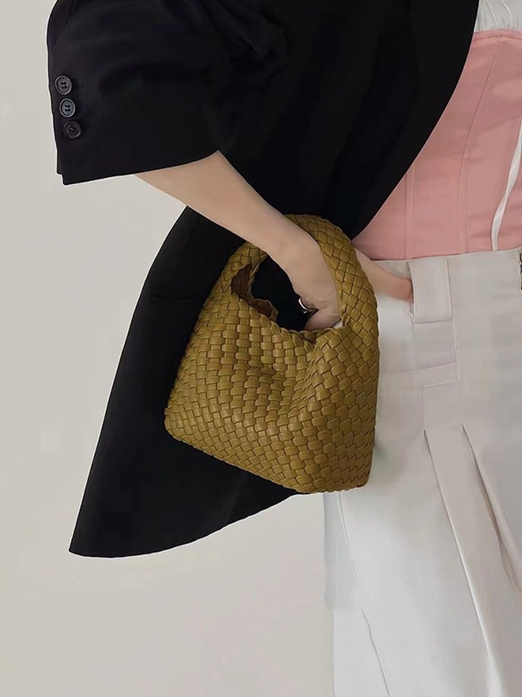 Niche Design Handmade Woven Bag Mini Chain Coin Purse 2024 Mobile Phone Bag Crossbody Bag - Image 4