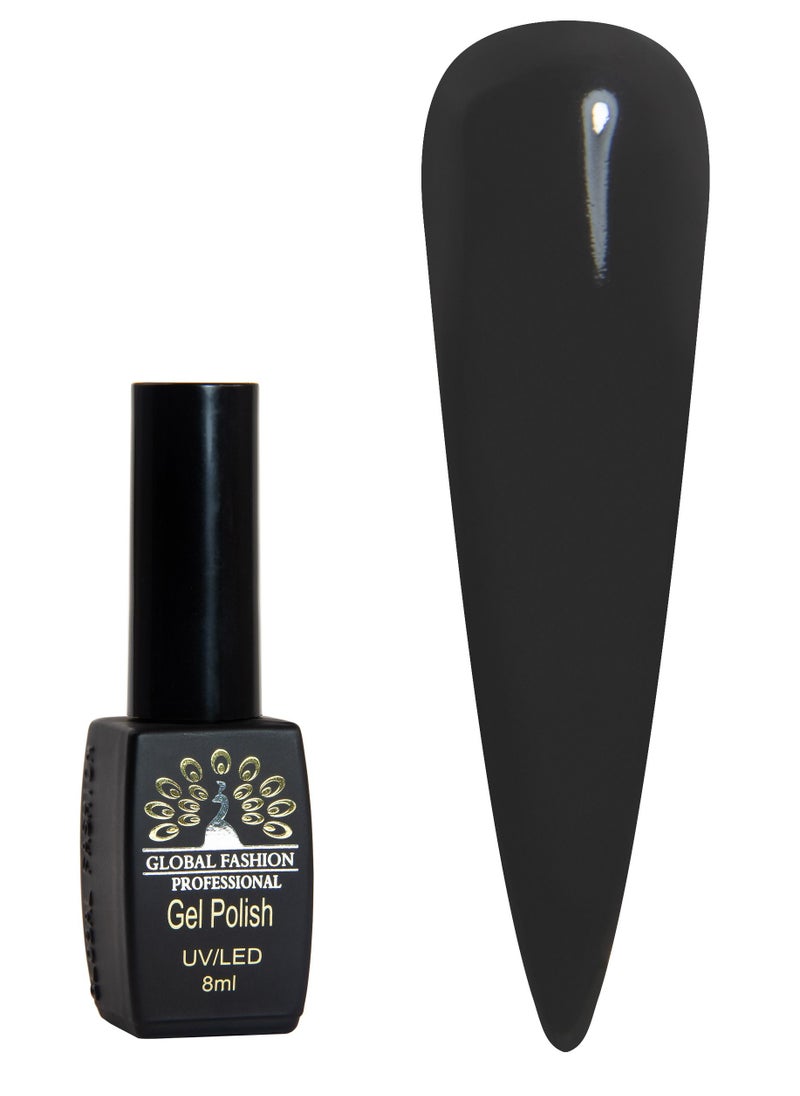 GLOBAL FASHION Global Fashion Black Elite Gel Polish | 132 Colors of Long-Lasting Elegance - 8ml | 303  - Image 1
