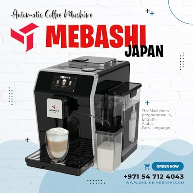 FIPKA Mebashi 19 Bar Automatic Coffee Machine With Adjustable Spout And Bean Container Black  MeAcm5000 - Image 3