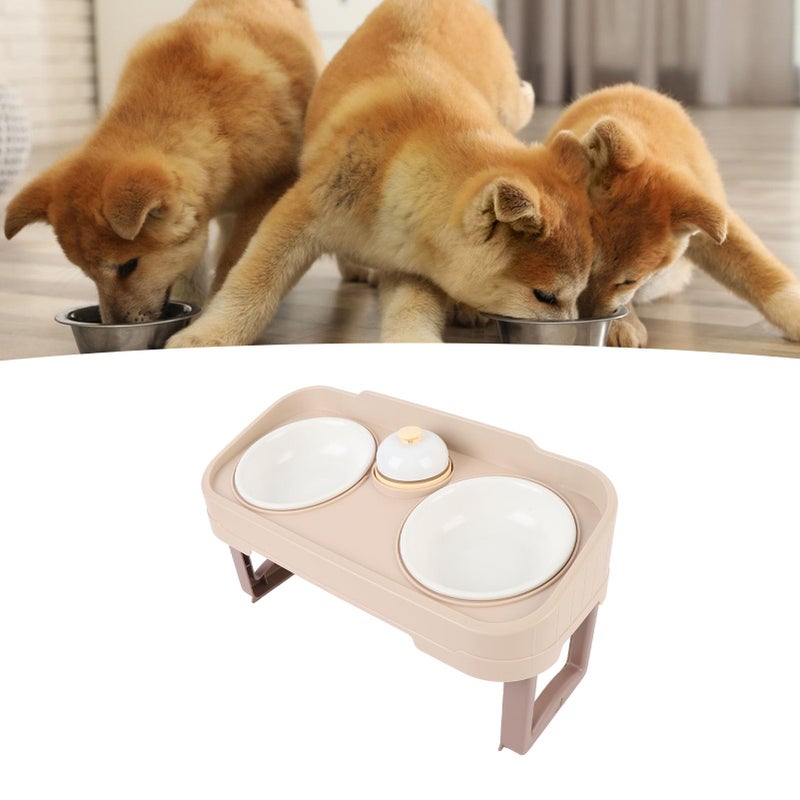 Dual Bowl Raised Pet Feeder With Splash Guard Anti Spill For Cats And Dogs - Image 3