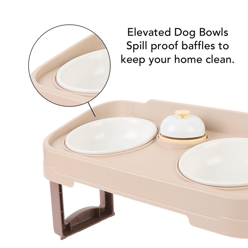 Dual Bowl Raised Pet Feeder With Splash Guard Anti Spill For Cats And Dogs - Image 5