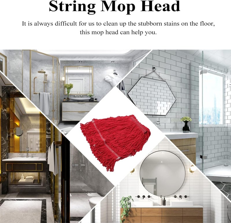 klarako Mop Replacement Head Cotton mop Refill mklarako Commercial Cut end Cotton mop Bucket Replacement Refill Heads Reusable Mopping Head mope Cleaning mop Thread Office mop Head Cotton Yarn - Image 5