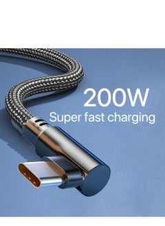 Angmei 3pcs typec data cable suitable for Huawei Honor super fast charging vivo mobile phone charging cable flash charging elbow black 1.5meters  - Image 1