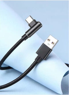 Angmei 3pcs typec data cable suitable for Huawei Honor super fast charging vivo mobile phone charging cable flash charging elbow black 1.5meters  - Image 2