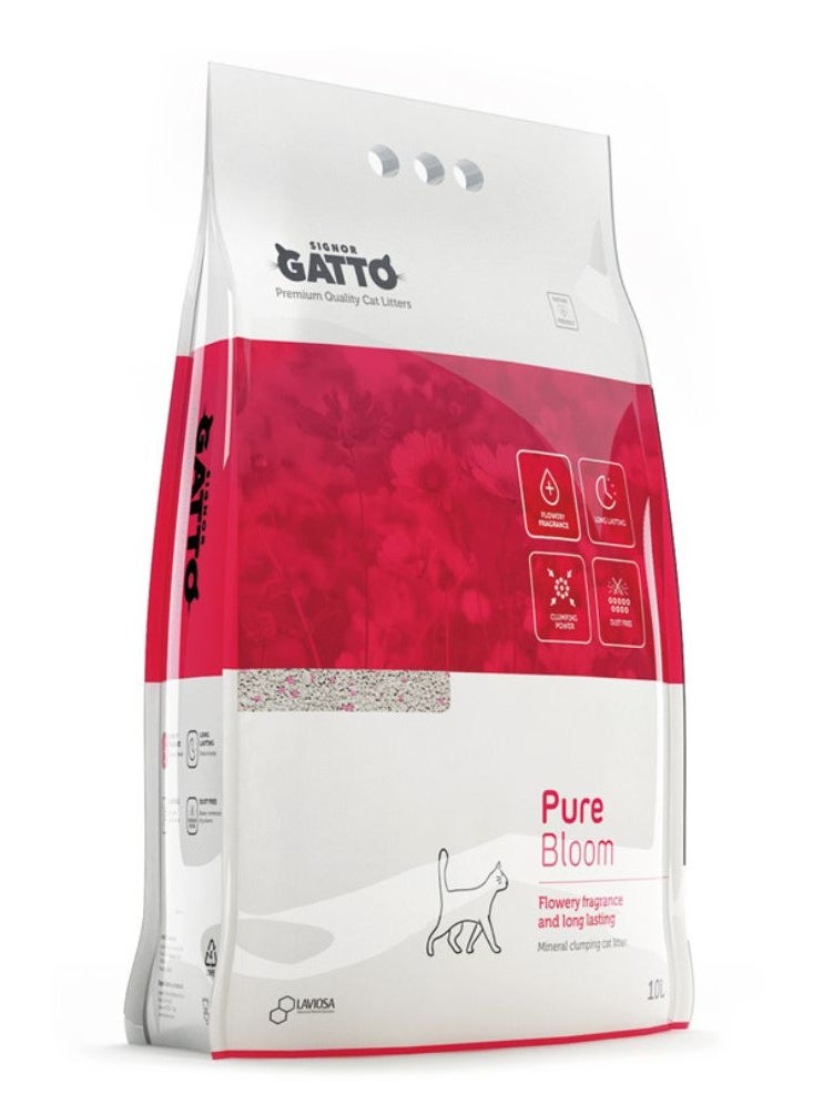 SIGNOR GATTO - High Performance Absorption And Clumping Cat Litter With Flowery Fragrance 10 Liters - Image 1