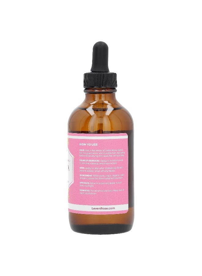 Leven Rose Leven Rose, 100% Pure & Organic Jojoba Oil, 4 fl oz (118 ml)  - Image 2