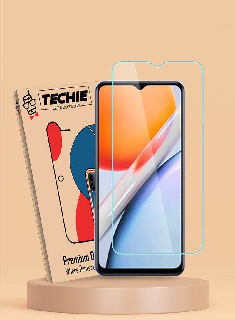 Techie حماية شاشة زجاجية مقواة HD لهاتف Vivo Y36i 5G 2023 - مضادة للانعكاس مضادة للبقع فقاعات صلابة 9H سمك 0.33 مم حواف مدورة تركيب سهل - Image 1