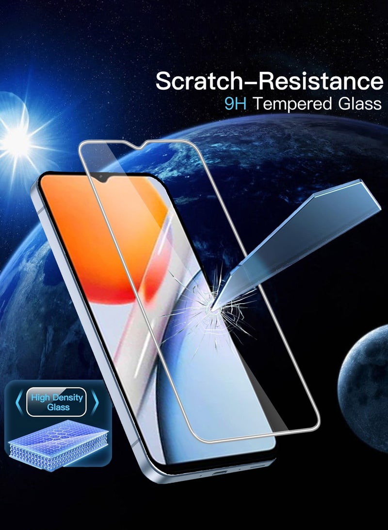 Techie حماية شاشة زجاجية مقواة HD لهاتف Vivo Y36i 5G 2023 - مضادة للانعكاس مضادة للبقع فقاعات صلابة 9H سمك 0.33 مم حواف مدورة تركيب سهل - Image 3