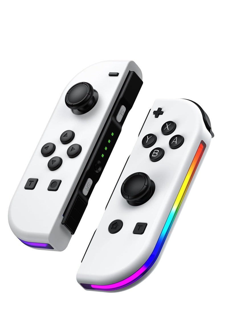 Captaintech Controllers for Nintendo Switch, Replacement for Switch Controller with RGB LED, Adjustable Turbo & Vibration, Motion Control/Wake-Up/Screenshot  - Image 1