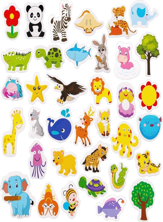 TARINI 36 pcs Fridge Magnets Zoo Animals Educational Magnetic Cute Magnets for Magnetic Whiteboards Office Stickers Refrigerator - Image 1