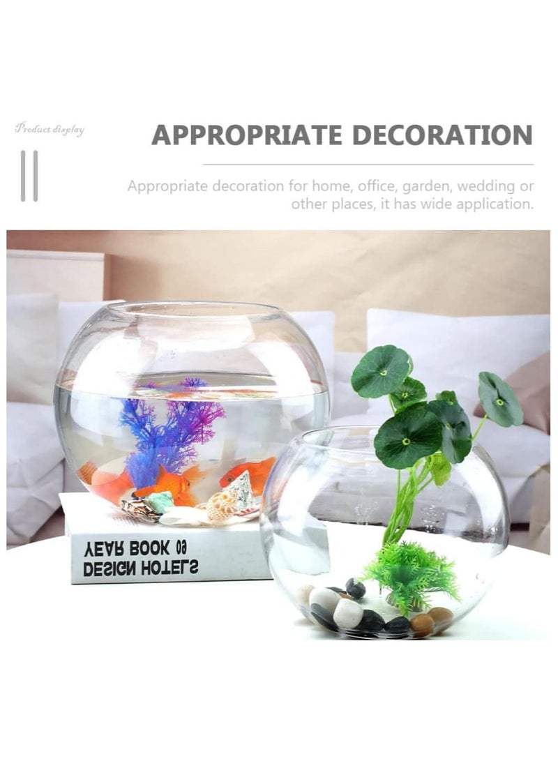 Generic Glass Bubble Bowl (H-5.3" W-7") Multiple Size Choices Vase Glass Round Bowl Terrarium Globe Flower Vase Centrepiece  - Image 3