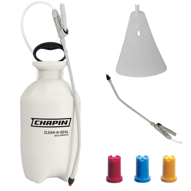 Chapin International Chapin 25020 2-Gallon Clean 'N Seal Poly Deck Sprayer for Deck Cleaners and Transparent Stains and Sealers, 2-Gallon (1 Sprayer/Package) - Image 1