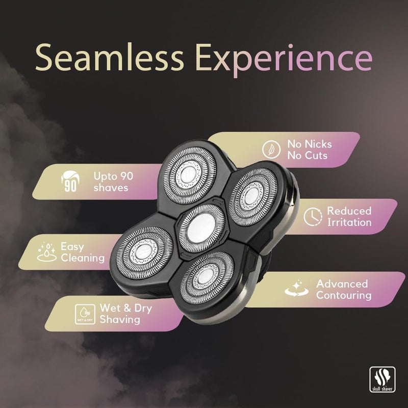 Skull Shaver Baron Replacement Shaver Head Blade Electric Razor Wet & Dry Compatible with All Pitbull, Palm & Butterfly Kiss shavers - Image 3