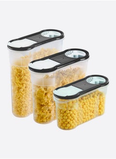 Dunia Fresh & Lock 3 Black Pieces Food , Grains and Herbs Containers with Measurement Levels and Airtight Lid - Storage Solution - BPA-Free | Lead-Free - pzsku/Z321ED7D22E6F20D8CED9Z/45/_/1722690521/7ff5cfb4-b032-4c75-9b42-75b0e0215d68