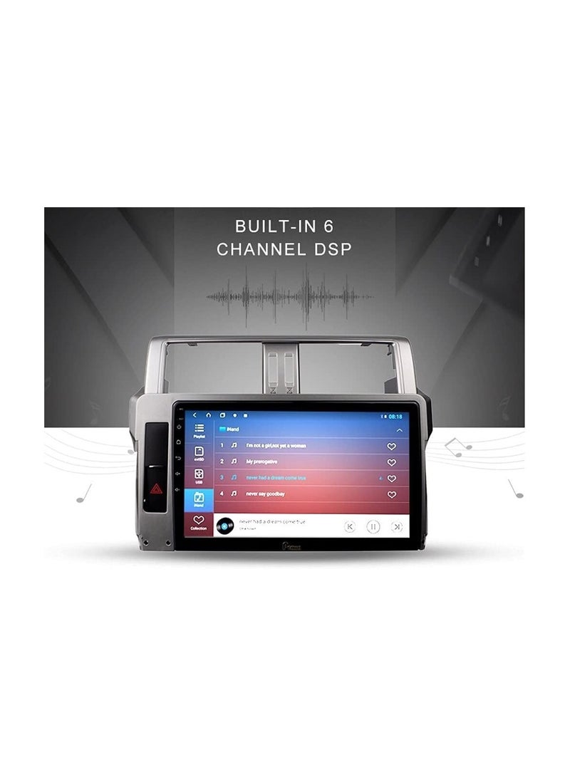 SHEZA STAR ستيريو سيارة أندرويد لتويوتا لاند كروزر برادو 2014 2015 2016 2017 6 جيجابايت رام 128 جيجابايت روم 10 بوصة يدعم بطاقة SIM، أبل كار بلاي، ميرور لينك واي فاي بلوتوث، شاشة لمس IPS مع كاميرا خلفية مرفقة - Image 5