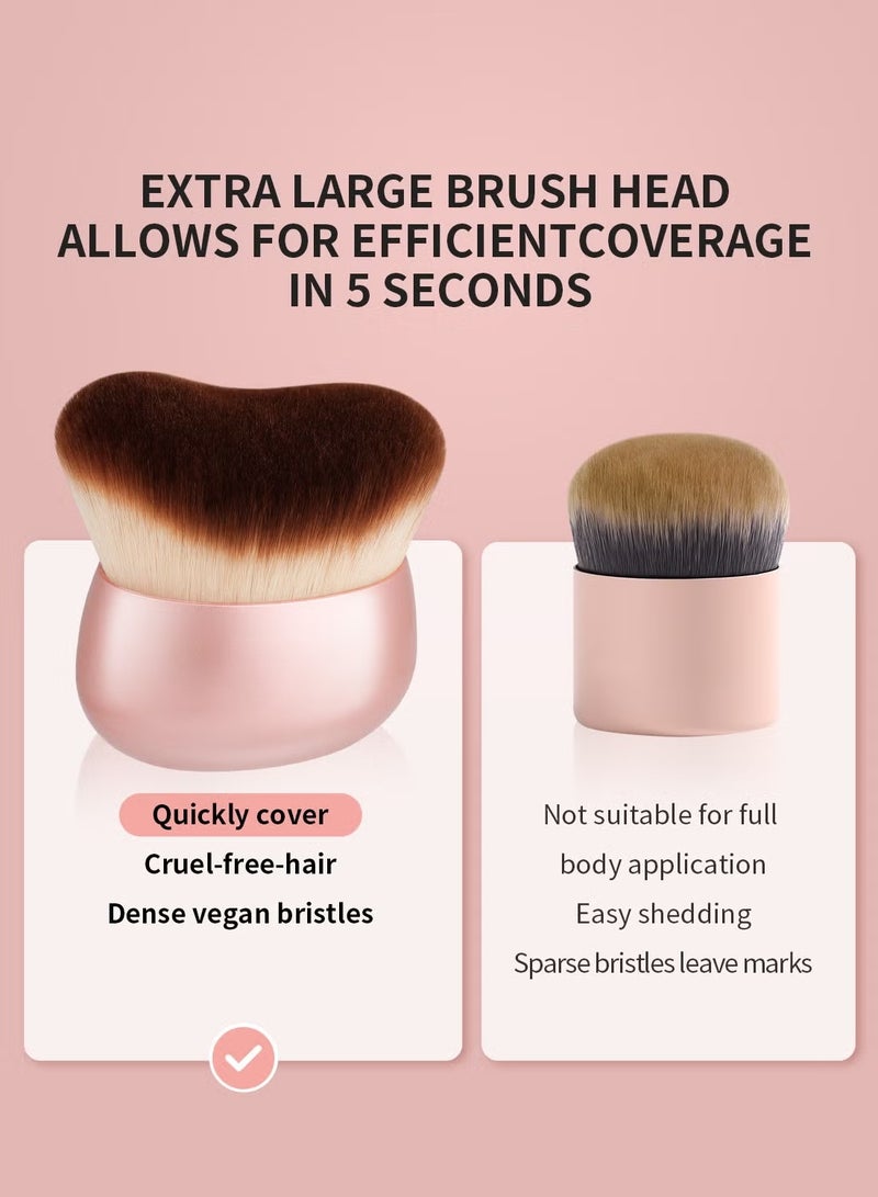 JUE-FISH Extra-Large Body Makeup Brush – Streak-Free Self Tanner & Foundation Applicator with Ergonomic Grip - Image 3