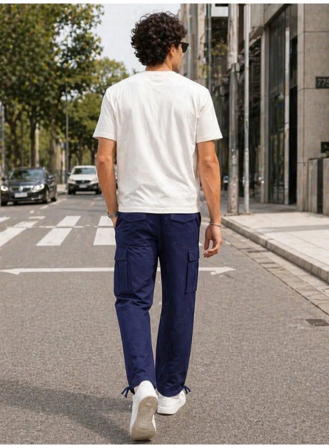 Sporty Men’s Stretchable Cargo Pants – 100% Cotton, 230 GSM – Durable & Comfortable with Added Stretch for Easy Movement - Image 3