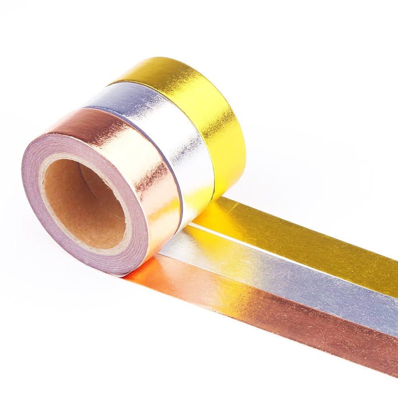 Decora DECORA 3 Pieces Gold Washi Masking Tape Collection Premium DIY Arts  Crafts Tape and Gift Wrapping Supplies for Home Decoration and St Valentines Day Use 