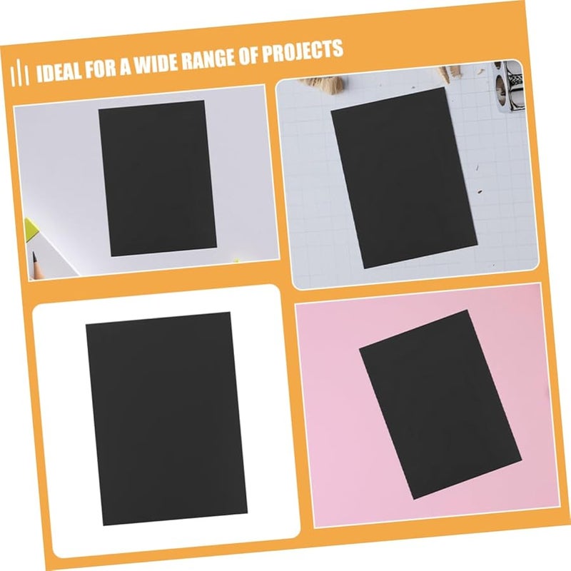 ورق كرتون أسود مقاس A4 40 ورقة ورق حرفي ثقيل الوزن لدعوات DIY وبطاقات التهنئة - Image 5