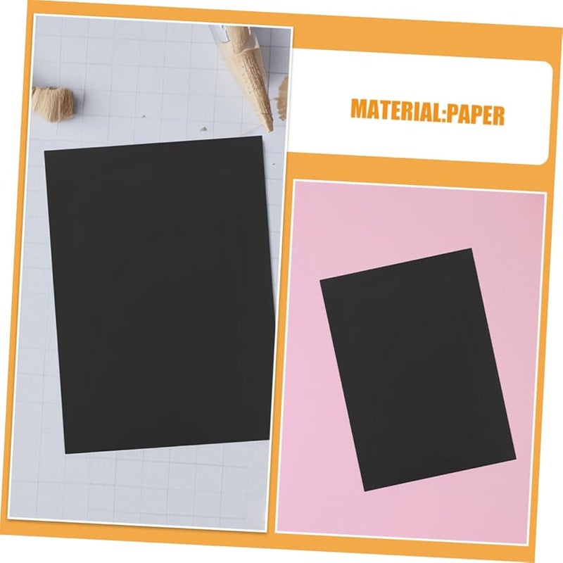 ورق كرتون أسود مقاس A4 40 ورقة ورق حرفي ثقيل الوزن لدعوات DIY وبطاقات التهنئة - Image 3