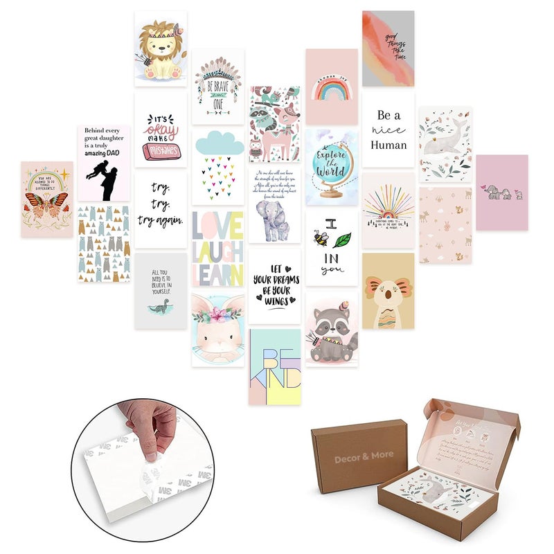 a baby cherry A Baby Cherry 26 Pieces PeelNStickWall Collage Kit Aesthetic Room Decor Items Wall Decoration Posters Wall Posters Aesthetic Aesthetic Things for Girls Girl Room Decor Items for Bedroom