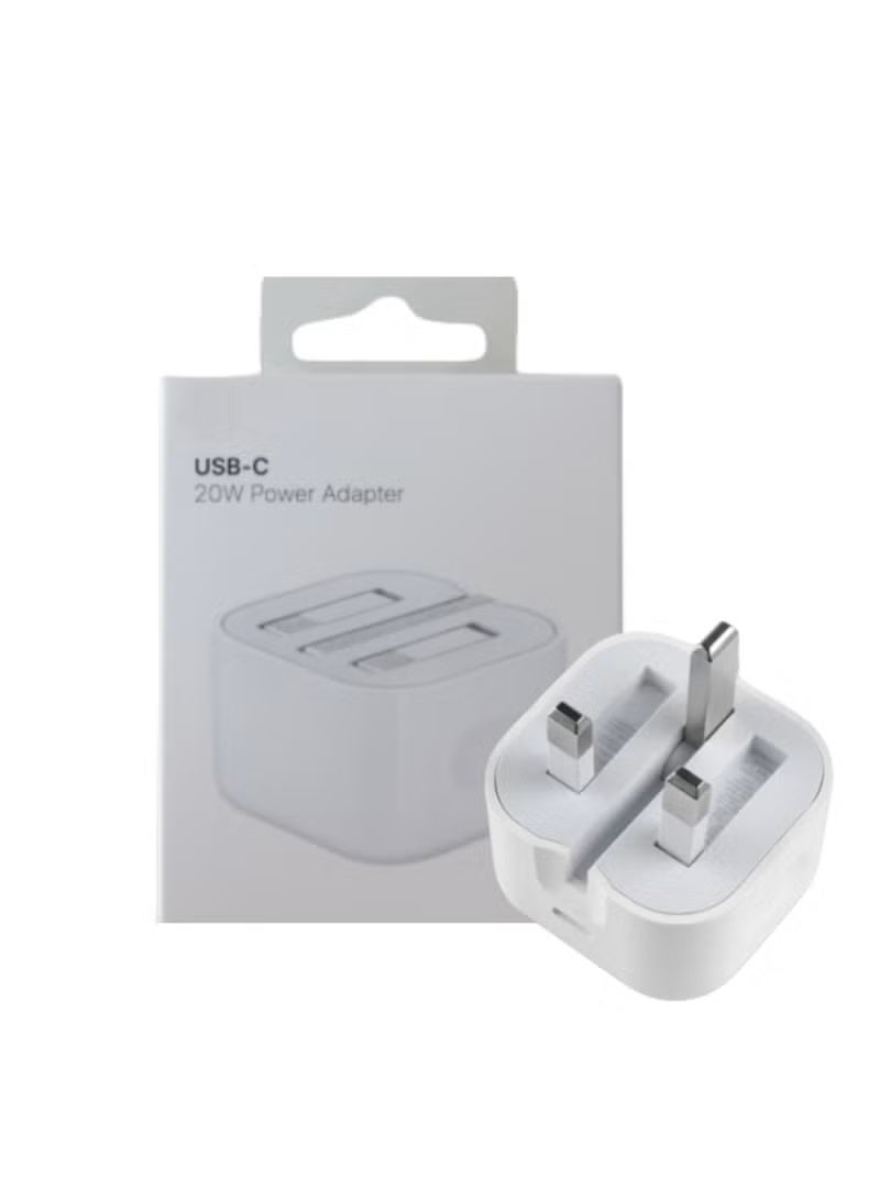 شاحن سريع 20 واط لأجهزة آيفون | شاحن جداري سريع بمنفذ USB-C متوافق مع أجهزة آيفون 15/14/14 برو/14 برو ماكس/13/12/SE2020/11/XR/XS ماكس/X/آيباد - Image 1