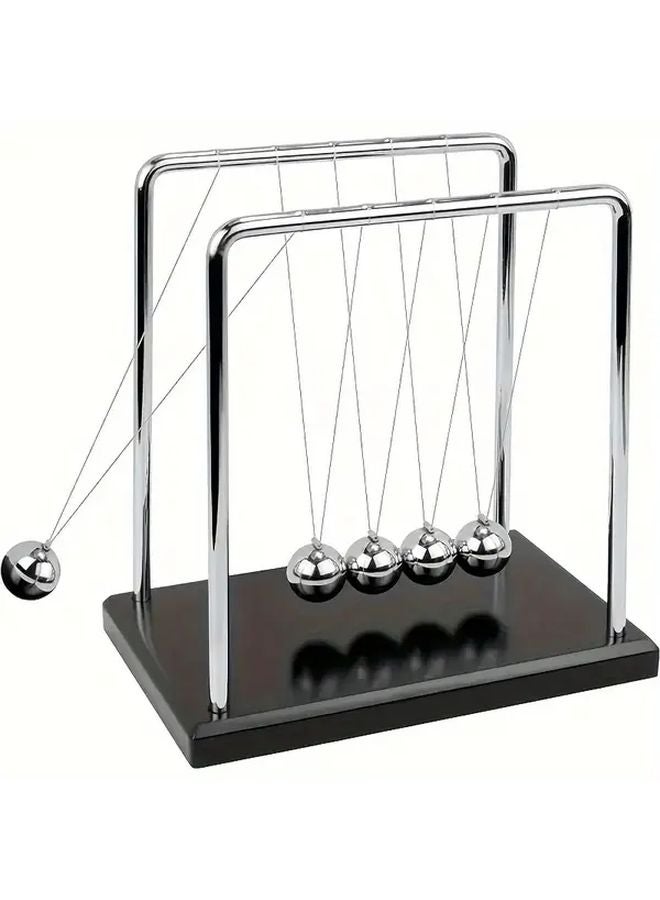 Large Newtons Cradle Trumpet 5 Balls Metal Physics Experiment Educational Toy Gift - Image 2