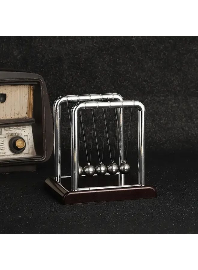 Large Newtons Cradle Trumpet 5 Balls Metal Physics Experiment Educational Toy Gift - Image 3