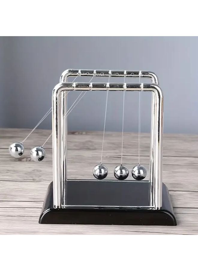 Large Newtons Cradle Trumpet 5 Balls Metal Physics Experiment Educational Toy Gift - Image 5