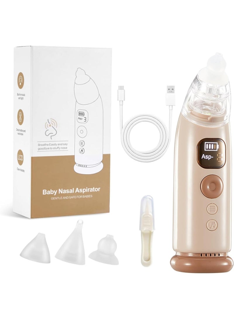 Baby Nasal Aspirator, Electric Baby Nasal Aspirator Nasal Cleaner with 5 Suction Levels and 2 Silicone Tips, Rechargeable Vacuum Cleaner Anti-Backflow Nasal Vacuum Cleaner for Newborns, Toddlers - Image 1