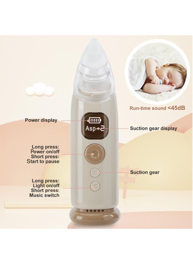 Baby Nasal Aspirator, Electric Baby Nasal Aspirator Nasal Cleaner with 5 Suction Levels and 2 Silicone Tips, Rechargeable Vacuum Cleaner Anti-Backflow Nasal Vacuum Cleaner for Newborns, Toddlers - Image 5