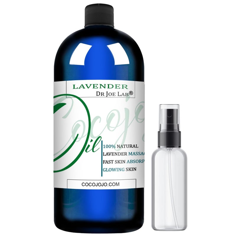 Dr Joe Lab Lavender Essential Massage Oil Blend for Deep Tissue Aromatherapy Blended with Jojoba and Other Rich and Natural Bulk Oil - 32 Ounces - Cocojojo - Image 2