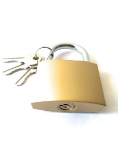 Hookcart Hookcart Pressing Brass Polished Lock with 3 Key Steel Hardened Shackle Double Locking 63 mm Gold Pack of 1  - Image 2