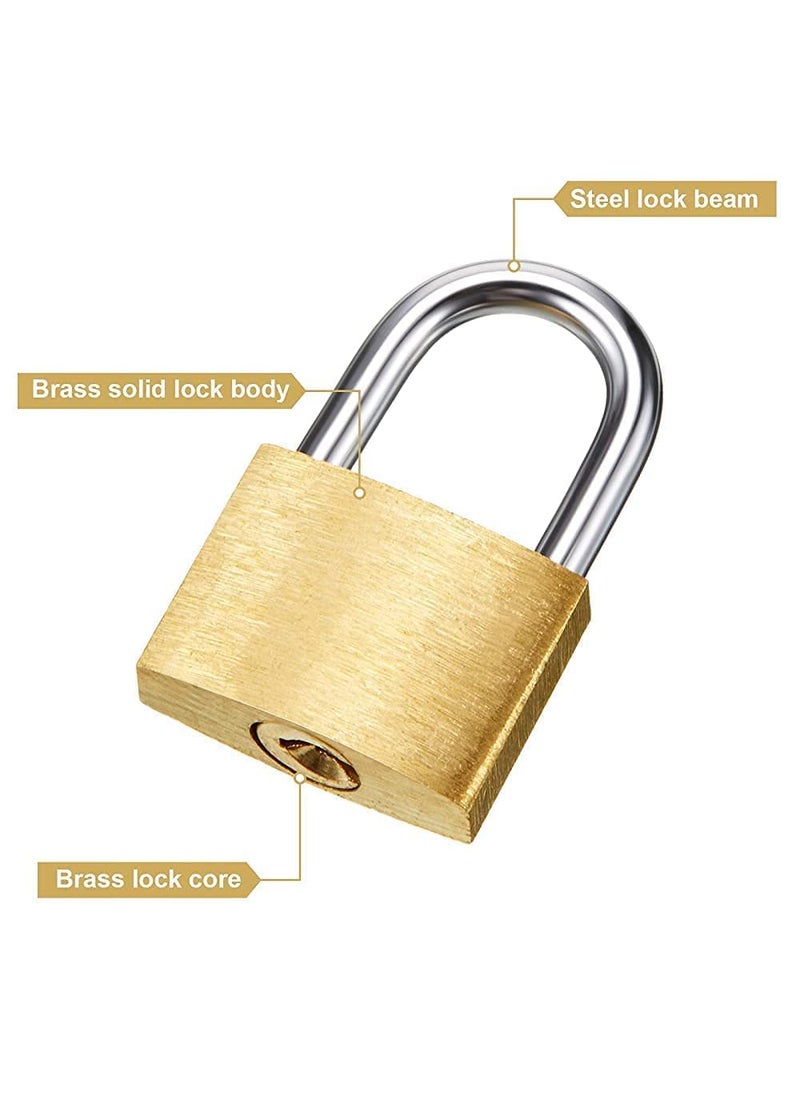 Hookcart Hookcart Pressing Brass Polished Lock with 3 Key Steel Hardened Shackle Double Locking 63 mm Gold Pack of 1  - Image 3