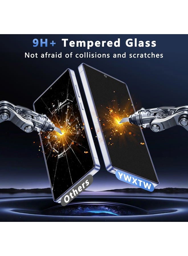 YWXTW 2 Pack Matte Screen Protector for Samsung Galaxy S25 Ultra + 1 Set Camera Lens Protector, [Smooth as Silk] [Fingerprint Unlocking] Anti Glare Anti Fingerprint Tempered Glass Screen Protector - Image 5