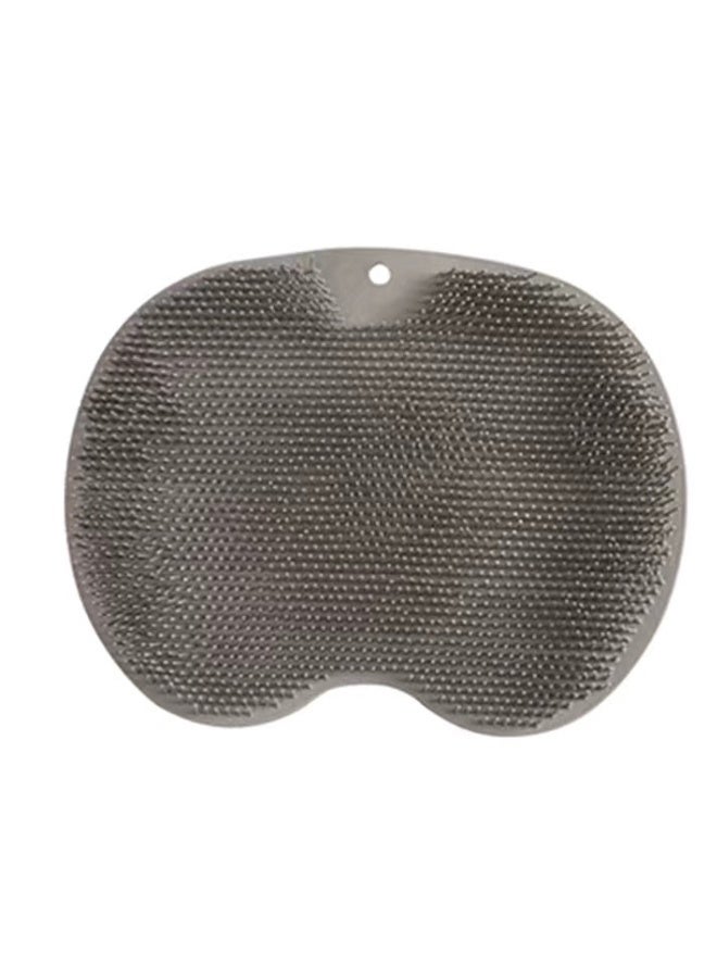 Foot Scrubber & Back Scrubber – No Bend Design! | Silicone Exfoliating Brush with Suction Cup (Floor/Wall) | Hygienic Shower Loofah | vs Traditional Loofahs (1 Pack, Grey)  - Image 5